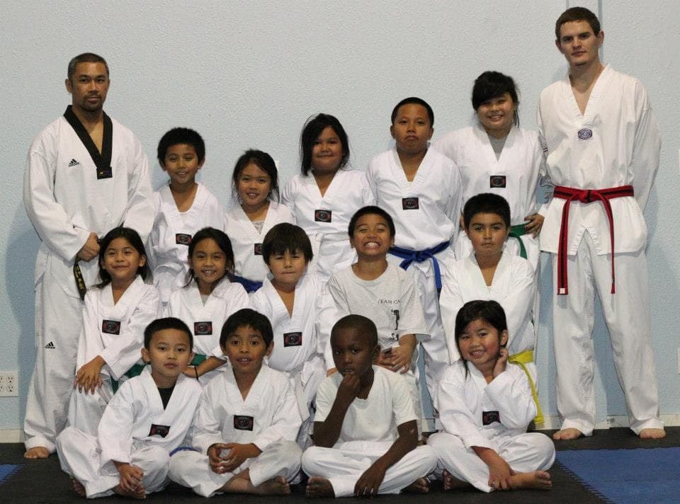 Early Team Cama Taekwondo group photo at San Juan Avenue