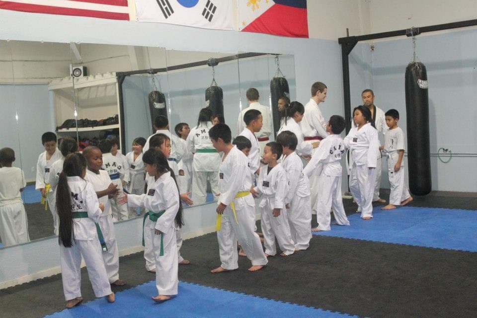 Kids Taekwondo class at San Juan Avenue