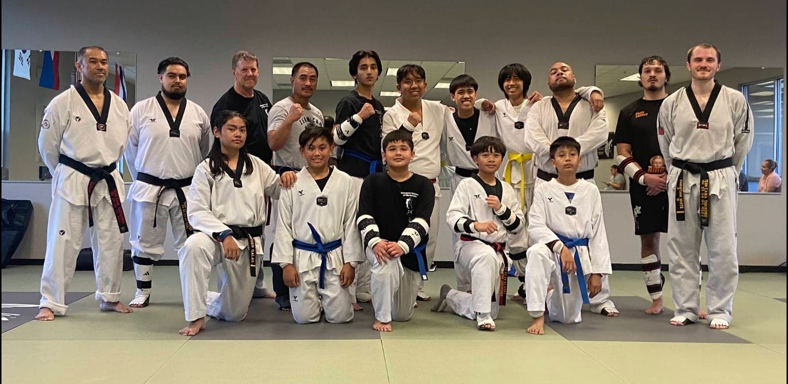 Taekwondo group at the Thornton Road gym