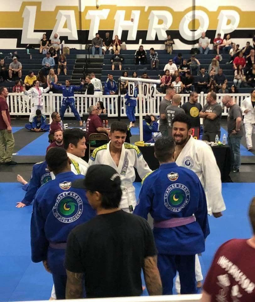 Team Cama competitors at a Jiu-Jitsu tournament in Lathrop