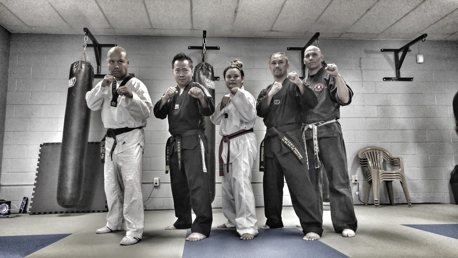Early Taekwondo group at the gym