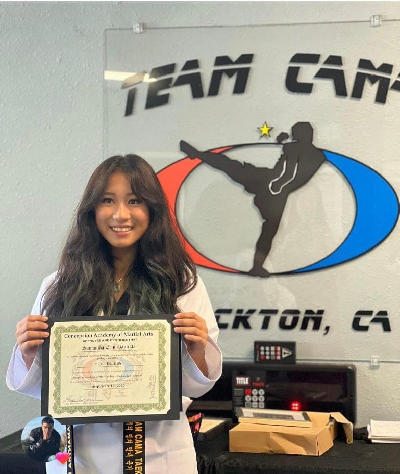 Samantha Bautista, Taekwondo instructor at Team Cama