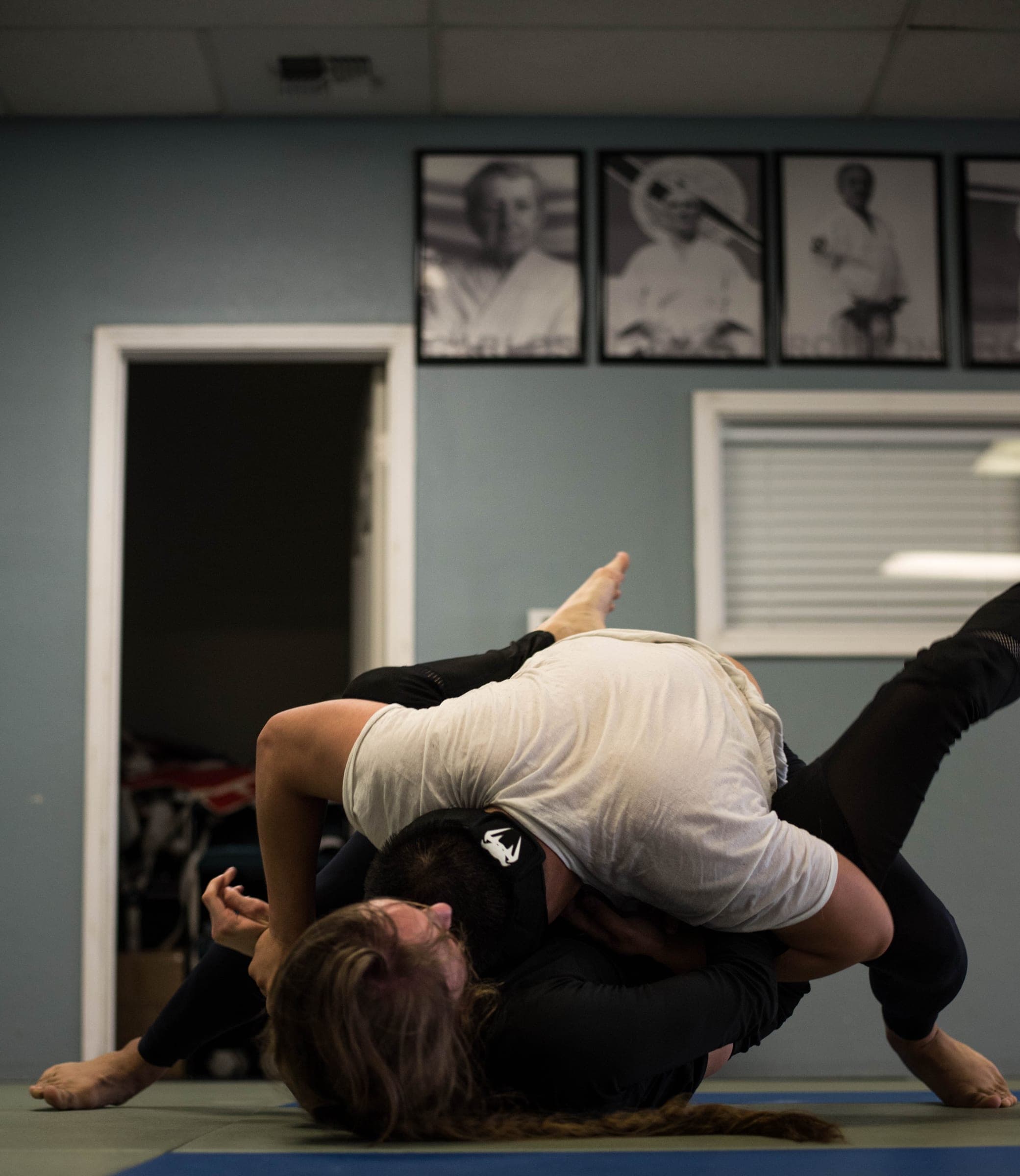 Allie Winston training no-gi Brazilian Jiu-Jitsu