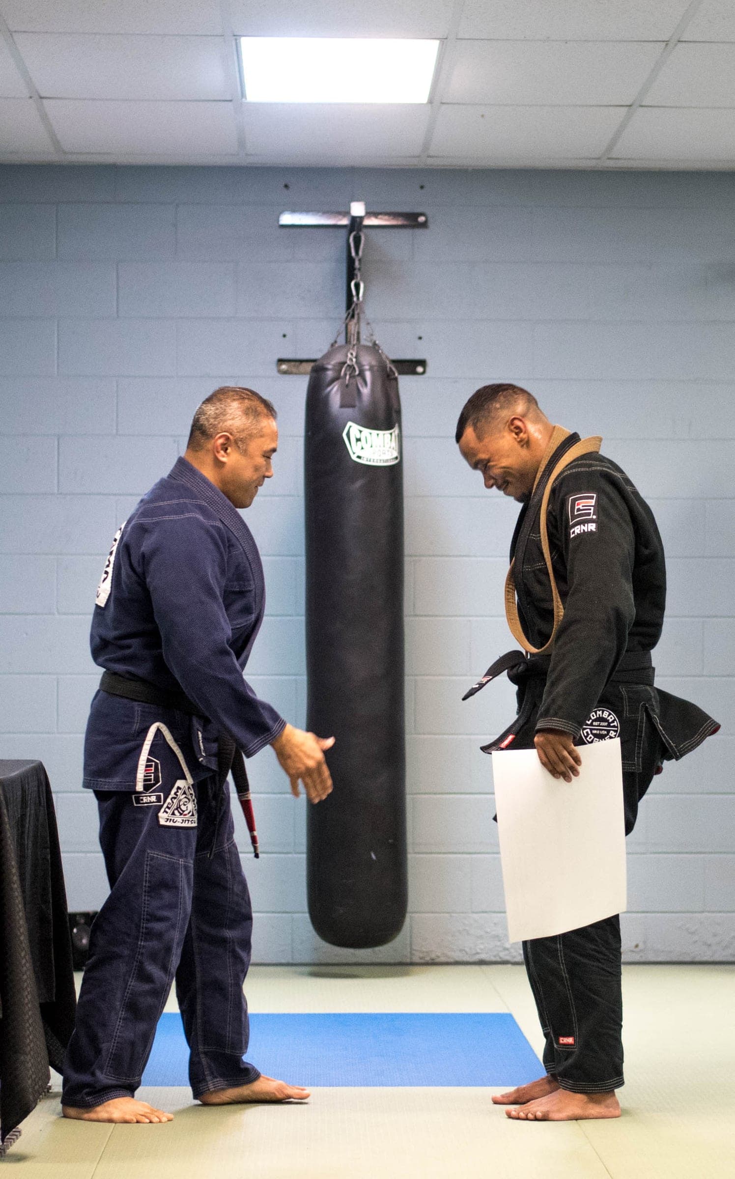 Team Cama Brazilian Jiu-Jitsu instructors on the mat